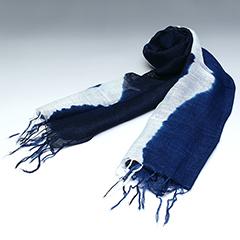 本藍染　Ｈｅｍｐ　Ｒａｙｏｎ ストール【5】
