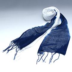 本藍染　Ｈｅｍｐ　Ｒａｙｏｎ ストール【9】