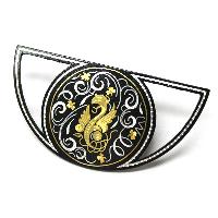 京象嵌　ブローチ　【鳳凰　透かし】