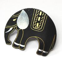 京象嵌　ブローチ　【象】