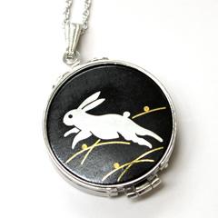 京象嵌　ルーペペンダント　【うさぎ】