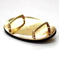 京象嵌　帯留め　【扇面　松竹梅】