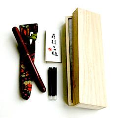 唐様三昧筆ペン 花更紗柄