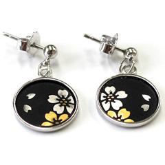 「SAKURA」ピアス　〜ロジウムメッキ〜