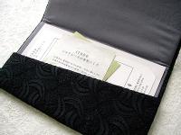 金封ふくさ（ブラックレースの表地・グレーの裏地）