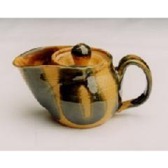 黄伊羅保織部流しペリカン急須&reg;・小【後ろ手】