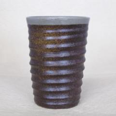 焼〆カップ(中・土灰釉)