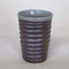 焼〆カップ(中・土灰釉)