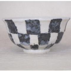 志野市松紋飯碗(黒)大 