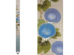 【洛柿庵】細タペストリー「空色朝顔」 