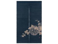 【洛柿庵】四季彩のれん「西瓜」 