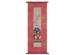 【洛柿庵】タペストリー「短冊桃雛」 