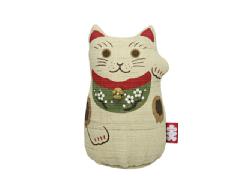 【大入DESIGN】手染め麻人形 「招き猫 M」 