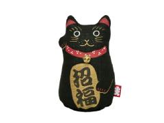 【大入DESIGN】手染め麻人形 「黒招き猫 M」 