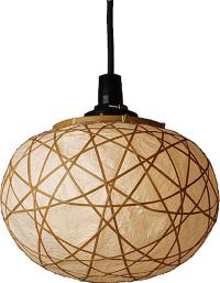 竹編丸形コードペンダントSS