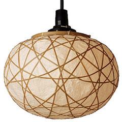 竹編丸形コードペンダントSS