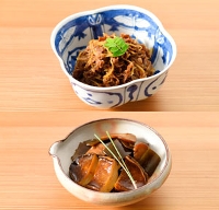 鮑と松茸のぜいたく煮・京のぜいたく牛しぐれ