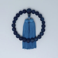 藍珠念珠（男性用サイズ）山桜藍染　藍染房