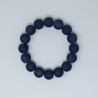 藍珠ブレスレット（男性用サイズ）山桜藍染