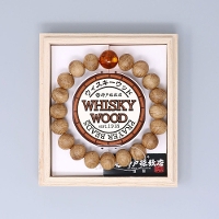 ウィスキーウッドブレスレット　男性用サイズ　琥珀