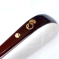 茶杓　漆蒔絵付　つぼつぼ